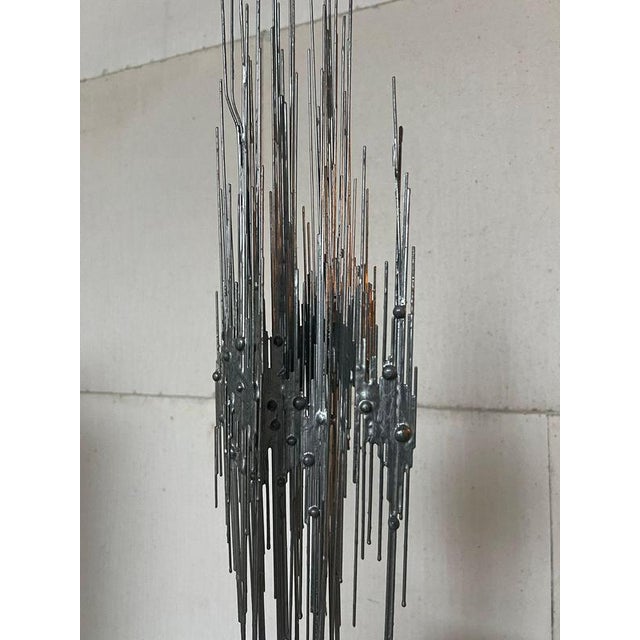 Artist unknown netherlands 1960 h 98cm w 15cm d 10cm a study in tension, rhythm and raw steel. A striking vintage metal...