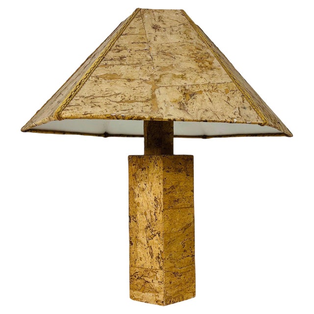 German Cork Table Lamp in the style of Ingo Maurer, Germany, 1960s For Sale
