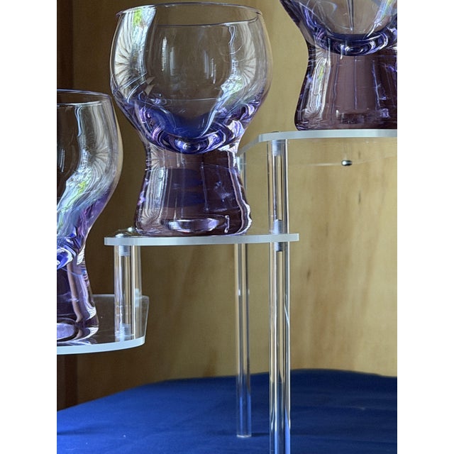 Mid-Century Modern Murano Alexandrite Glass Bullicante Goblets, 1962, Set of 12 For Sale - Image 14 of 18