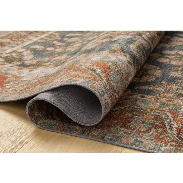 Loloi Rugs Chris Loves Julia x Loloi Jules Ocean / Spice 2'-3" x 3'-9" Area Rug For Sale - Image 4 of 6