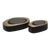 Set of 2 Boxes in Black Shagreen With Shell and Bronze Patina Brass Details by R&y Augousti For Sale