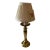 Vintage Brass Candlestick Table Lamp For Sale