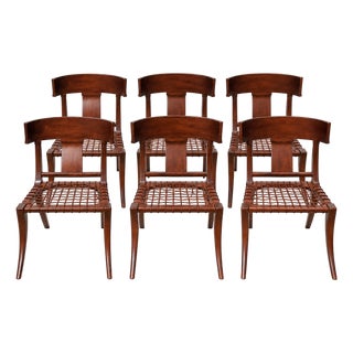 Klismos Set of 6 Dining Chairs For Sale