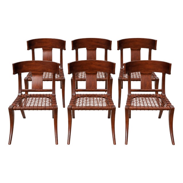 Klismos Set of 6 Dining Chairs For Sale