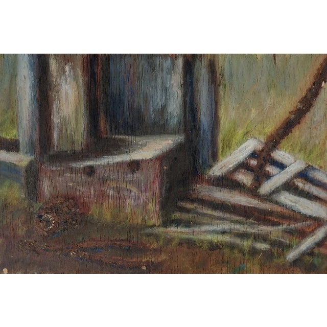 Small Vintage Mid 20th Century Abstract Painting For Sale - Image 4 of 4