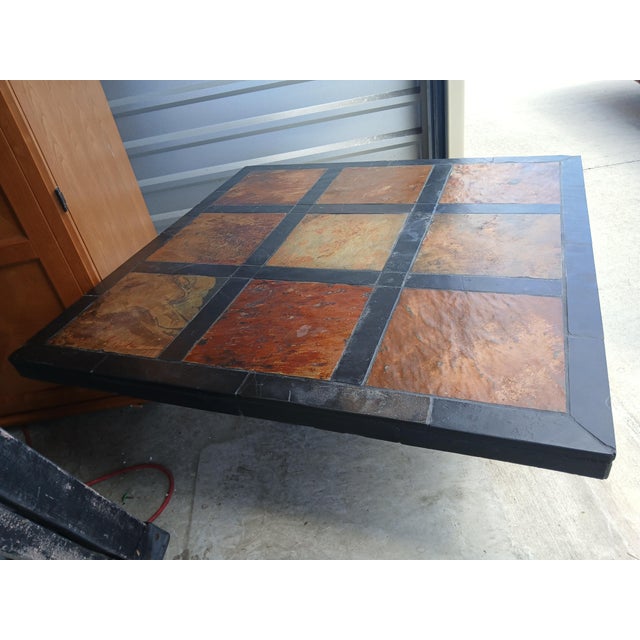 Contemporary Vintage Brutalist Style Slate Coffee Table For Sale - Image 3 of 6