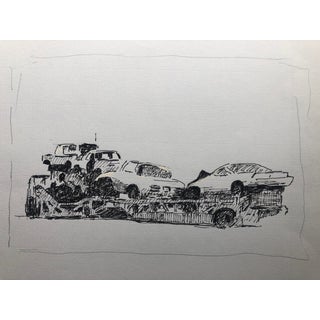 1970s Junkyard Industrial Drawing by Hayward Cirker For Sale