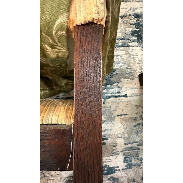 Brown Set of 12 Vintage English Walnut Dining Chairs, Circa 1928 For Sale - Image 8 of 14