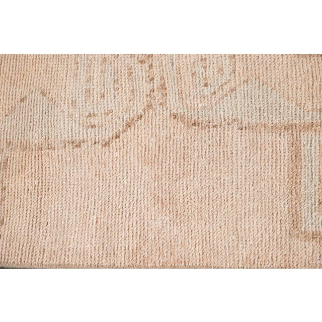 Mid 20th Century Vintage Turkish Handmade Beige Medallion Wool Runner For Sale - Image 12 of 13