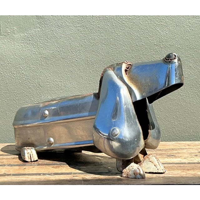 Vintage Chrome Bumper Abstract Dachshund Sculpture For Sale - Image 13 of 16