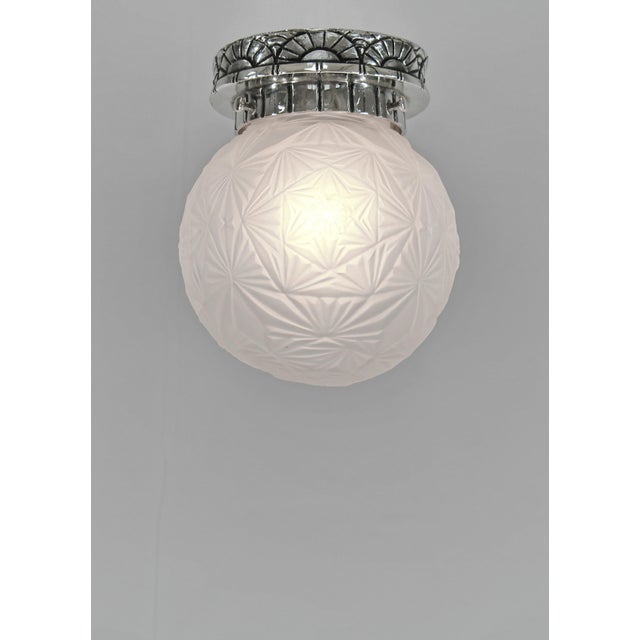 Art Deco 1930s French Art Deco Flush Mount by C. Jamain & Sonover France - A Pair For Sale - Image 3 of 10