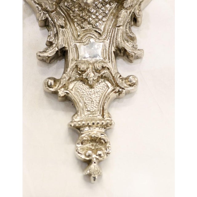 Regency Silver Bronze Wall Lights, Set of 2 For Sale - Image 10 of 16