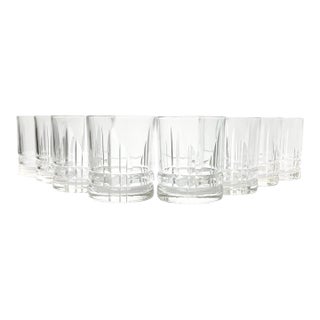 Cristal D’Arques “Arizona Parallels” 8 Old Fashioned Tumbler Glasses For Sale
