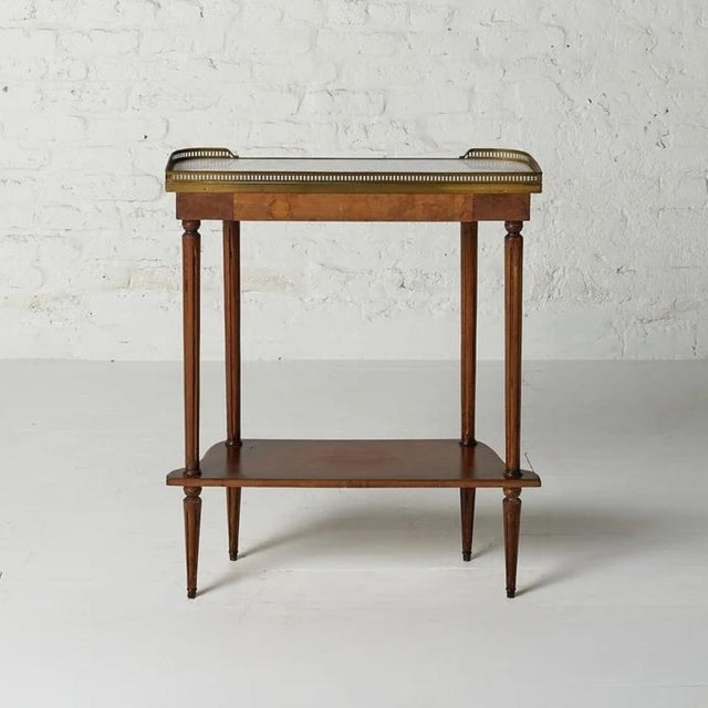 18th Century Louis XVI Mahogany & Marble Console Table For Sale - Image 4 of 9