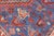 Antique Persian Shiraz Rug With Indigo Field and Diamond Medallions For Sale - Image 10 of 12