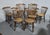 Very good set of eight penny seat spindle backed kitchen farmhouse dining chairs, waxed and home ready. 32" high Seat...