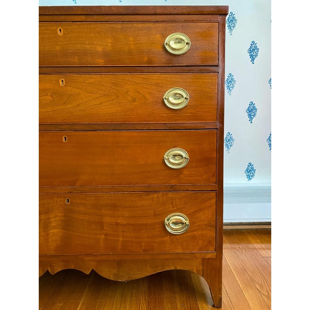 Early 19th Century Antique Early 1800s Southern Neoclassical Mahogany Chest of Drawers, Likely Virginia For Sale - Image 5 of 14