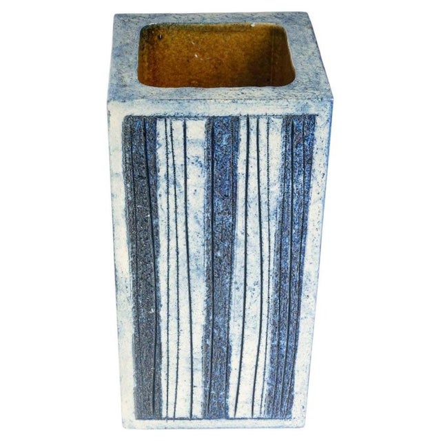 Silver Ceramic Vase from Capron For Sale - Image 8 of 8