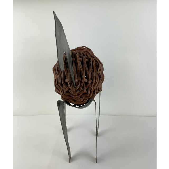 1980s Vintage Metal & Wicker Horse For Sale - Image 5 of 12