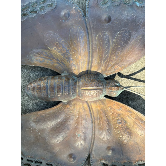 Early 20th Century Italian Hollywood Regency Copper Butterfly Sculpture For Sale - Image 4 of 10