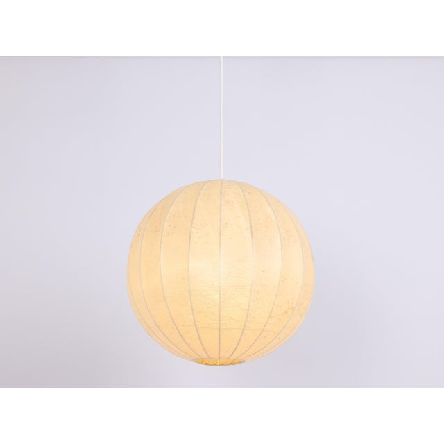 Mid-Century Modern German Cocoon Pendant Lamp from Goldkant Leuchten, 1960s For Sale - Image 4 of 10