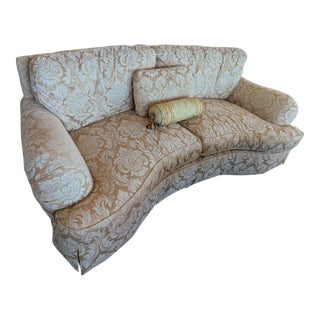 1990s Curved Back Deep Couch For Sale