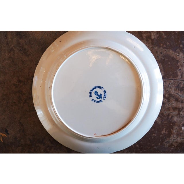 1800s Georgian Davenport Ironstone Dinner Plate Bamboo and Peony Pattern, Early For Sale - Image 12 of 14