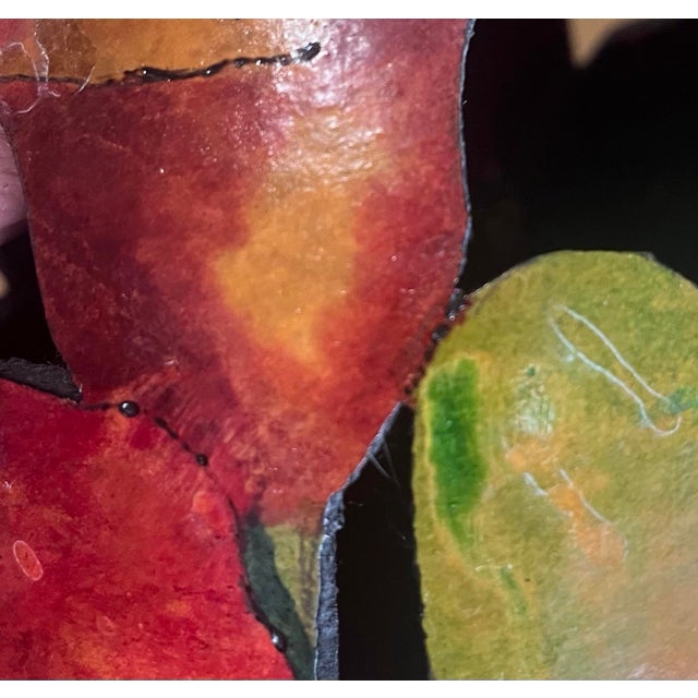 2010s “Gorgeous “ Artist-Made Hand-Carved & Hand-Painted Calla Lilies Gourd Vessel For Sale - Image 10 of 11