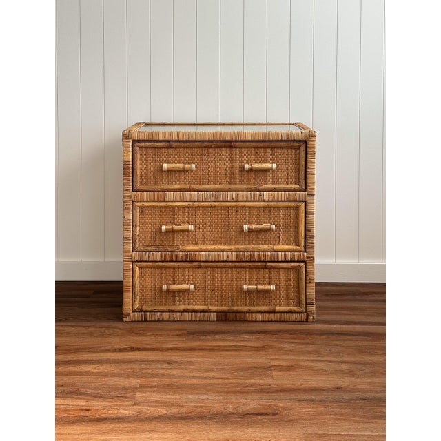 Vintage Woven Rattan Chest of Drawers For Sale - Image 17 of 18
