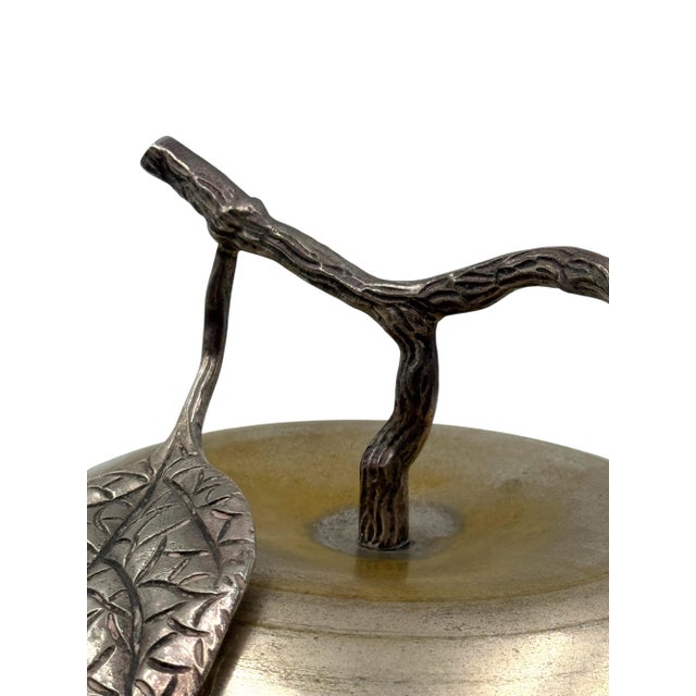 1970s Modern Silver-Plated Apple Wine Cooler / Ice Bucket, Teghini Firenze For Sale - Image 6 of 12