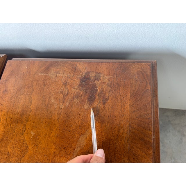 Pair of Ray O’Donnell Interiors Two-Drawer Nightstands – Solid Wood Bombe For Sale - Image 15 of 18