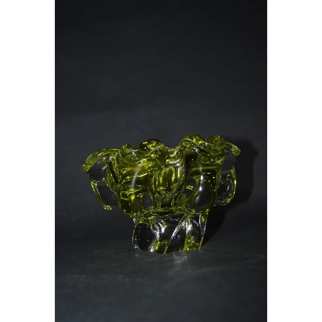 Murano glass bowl, ashtray element Origin: Murano, Italy Decade: 1970s This original vintage glass bowl element, ash tray...