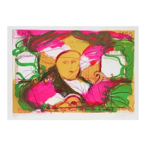 100 Francs in the Radishes, Jean Messagier Lithograph