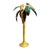 Mid-Century Sculptural Rattan Palm Tree Floor Lamp, Mario Torres Lopez Attributed For Sale