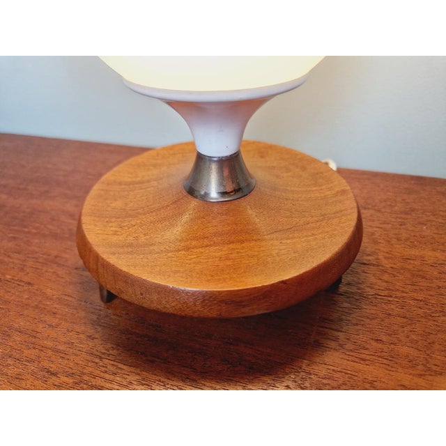 Gold Opaline Glass Tripoid Table Lamp, 1960s For Sale - Image 8 of 17