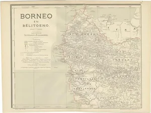 Antique Map of West Kalimantan, 1900