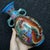 Turquoise Vintage Chinese Cloisonné Vase With Dragon Motif and Handles - Turquoise Ground For Sale - Image 8 of 9