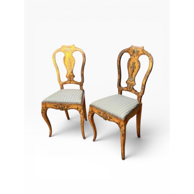 Late 1800s Italian Side Chairs- a Pair For Sale In Boston - Image 6 of 12