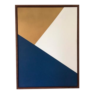 Modern 3 Color Abstract Painting by Tony Curry For Sale