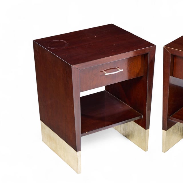 Late 20th Century Jacques Garcia for Baker Furniture Mahogany Nightstands - Pair For Sale - Image 10 of 12
