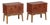 Danish Mid Century Modern Yew Bedside Tables, a Pair For Sale