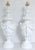 Mid 20th Century Mid 20th Century Large Hollywood Regency Neoclassical White Lacquered Draped Urn Lamps - a Pair For Sale - Image 5 of 6