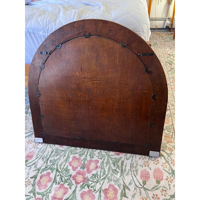 1990s Arched DemiLune Faux Bamboo Mirror For Sale - Image 11 of 11
