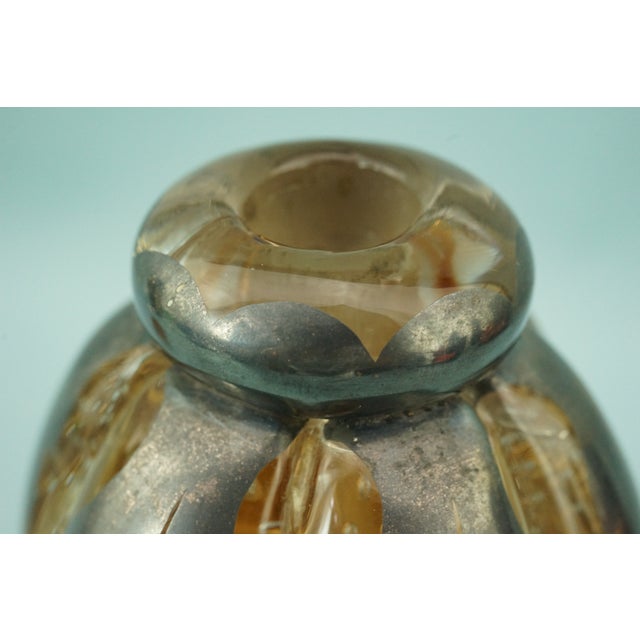 Vintage Art Deco Bottle in Murano Pulegoso Glass by Flavio Poli, 1920s For Sale - Image 10 of 18