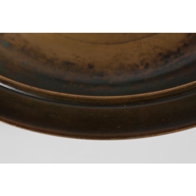 Brown Large Danish Art Deco Bowl of Bronze with Incised Decor by Just Andersen, 1930s For Sale - Image 8 of 12
