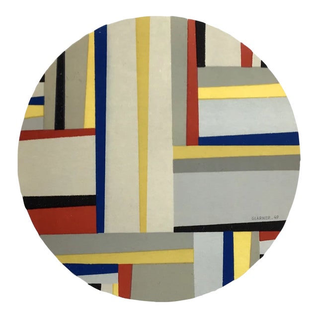 1964 Fritz Glarner Lithograph Tondo Mourlot For Sale