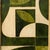 Mid-Century Modern Green Mid-Century Modern Inspired Collage in Vintage Painted Frame For Sale - Image 3 of 6