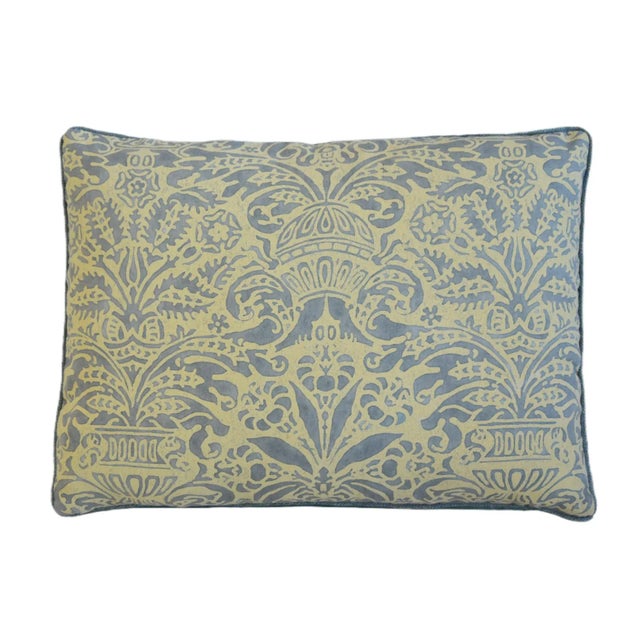 2020s Mariano Fortuny Campanelle Italian Botanical Floral Feather/Down Pillow For Sale - Image 5 of 5