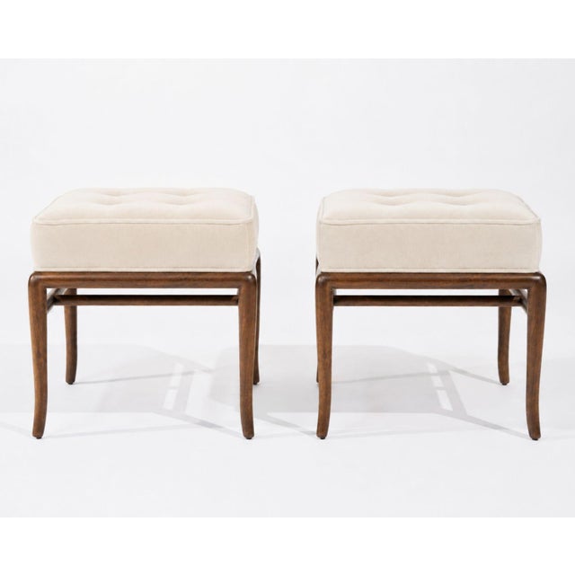 This elegant set of stools by T.H. Robsjohn-Gibbings for Widdicomb, circa 1950s, showcases the refined sophistication of...