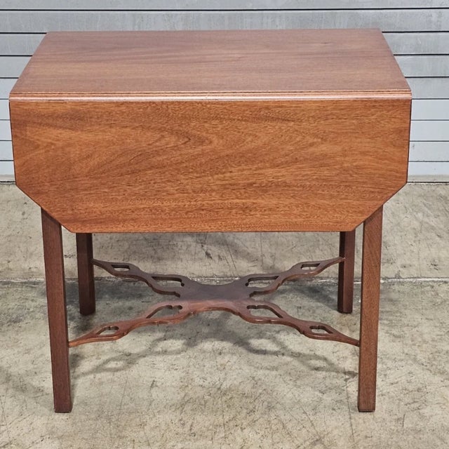 Wood Late 20th Century Kittinger Williamsburg Mahogany Pembroke Table Drop Leaf Table Cw 160 Rare For Sale - Image 7 of 12
